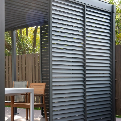 Panel Żaluzjowy Stały - Pergola tarasowa MIRADOR Solid 80 i Basic 88 - Antracyt